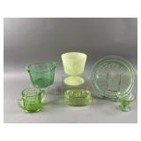 Vintage Uranium Vaseline Glassware Lot