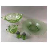 Uranium Depression Glass, Floral Patterned & More