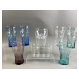 Vtg Colorful Coca-Cola Glasses & More