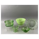 Vintage Uranium Vaseline Glassware Lot