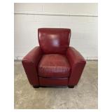 Red Faux Leather Recliner