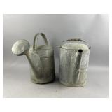 Vintage Galvanized Steel Watering Cans