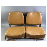 Brown Leather Folding Boat Seats