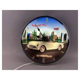14-inch Collectable Sign & Wall Clock 53 Corvette