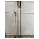 3 Vintage Bamboo Cross-Country Ski Poles
