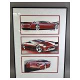 Framed Corvette Letson Prints