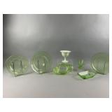 Unique Vtg Uranium Glassware Lot (All GLOWS)