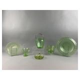 Unique Vtg Uranium Glassware Lot (All GLOWS)