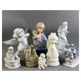 Vtg Porcelain Figures, Music Box, Banks, & More