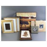 Wooden Picture Frames and Art Lot