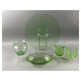 Vintage Uranium Vaseline Glassware Lot