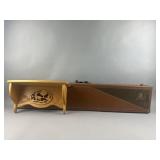 Wooden Shelf with Deer & Gun Case Holder