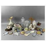Vtg Ceramic Bird Ornaments & More