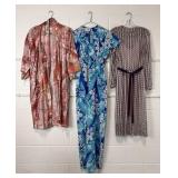 MCM Hawaiian Tiki Pant Suit, Midi Dress, & Robe