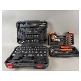 WorkPro & Cartman Mechanical Tool Sets W/ Cases