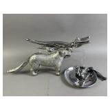 Vtg Silver Plated Animal Figures Nutcracker & More