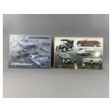 2 Tin Wall Signs Featuring Classic Cars