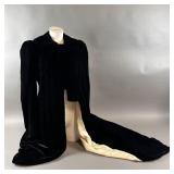Velvet Satin Lined Vtg Opera Coat by Halle Bros