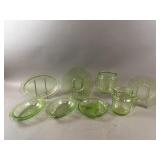 Anchor Hocking Cameo Pattern Uranium Glass