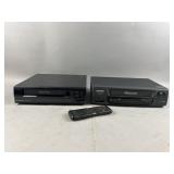 2 Vintage VCRs & One Remote Control