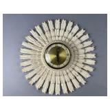 Mid Century Syroco Sunburst Wall Clock