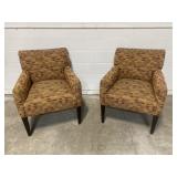2 Upholstered Lounge Chairs