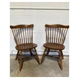 Vtg Ethan Allen Wooden Dining Chairs