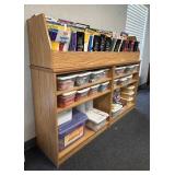 Display Shelf With Book Rack Top