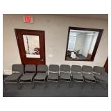 8 Chrome Retro Side Chairs / Office Chairs