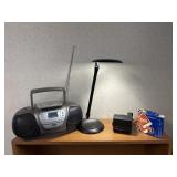 RCA Portable CD Player, Polaroid Camera & Lamp
