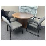 42" Round Office Table and 3 Chairs