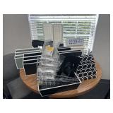 Lot of Paper Organizers and Bins