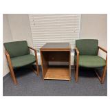 Office Chair Duo & Side Table