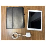 Unlocked 6th Gen IPad in Silver w/ Charger & Case