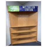 Corner Shelf Store Display, Wood - 84 inch Height
