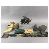 Vtg Millitary Lot - Diecast Trucks, Tanks & More