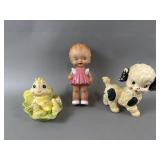 (3) Vintage 1950ï¿½s Squeaky Baby Toys