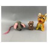 Vintage 1940s - 1950s Plush Stuffed Animals