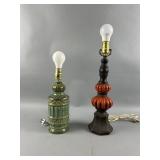1966 C.N. Burman Lamp and Vtg Ceramic Table Lamp