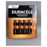 8-pack of Duracell CopperTop 9V Alkaline Batteries