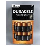 14 Pack Duracell Coppertop D Alkaline Batteries