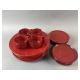 Red Kitchen Glassware Set