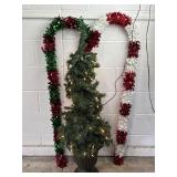 Large Decorative Candy Canes & Christmas Tree