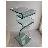 3ft Sculptural Glass Ribbon Table by Laurel Fyfe