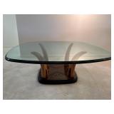 Henredon MCM Zebra Wood Tusk Coffee Table