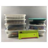 Lot of Scrapbook Supplies & Storage Containers