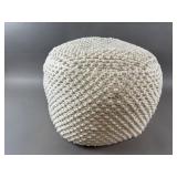Round Cotton Knit Pouf Ottoman