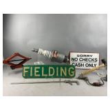 Vintage 3D Champion Spark Plug Display & More