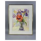 Framed Watercolor Painting by Artist Joan Perry