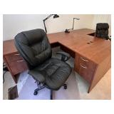 L Shaped Corner Workstation Office Desk & Chair